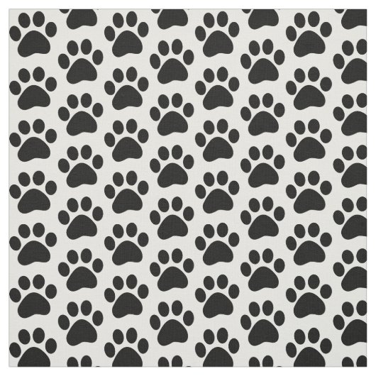 Kies uw achtergrondkleur Paw print stof (Swatch)