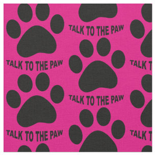 Kies uw achtergrondkleur Paw print stof