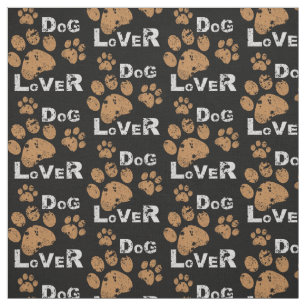 Kies uw achtergrondkleur Paw print stof