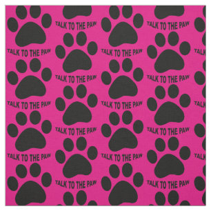 Kies uw achtergrondkleur Paw print stof