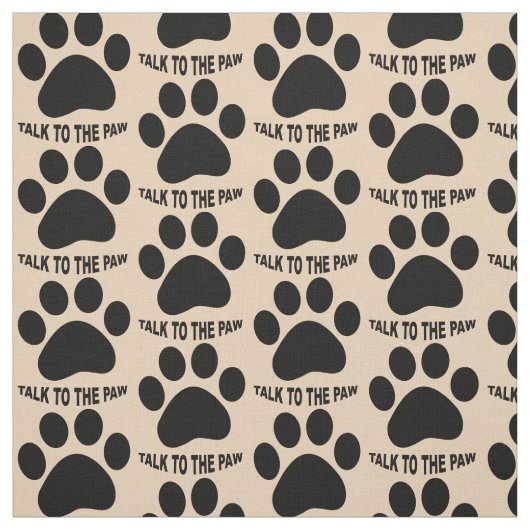 Kies uw achtergrondkleur Paw print stof (Swatch)