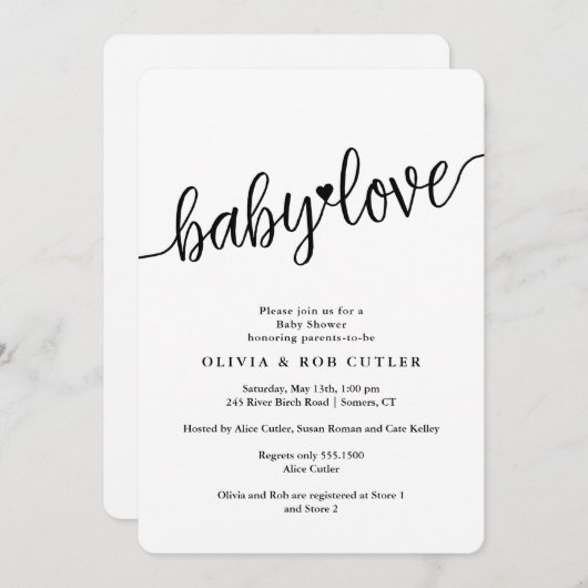 Kies uw Baby-liefdesdouche voor kleuren Kaart (Voorkant / Achterkant)