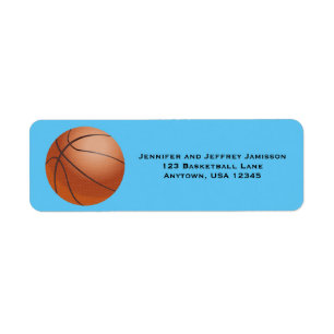 KIES UW COLOR Basketball Return Address Labels