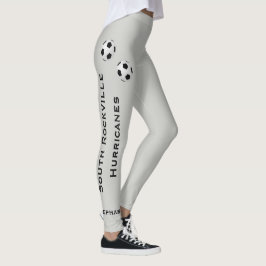 KIES UW COLOR- of Grijze voetbalteam met naam Leggings