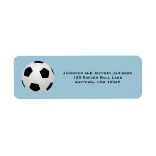 KIES UW COLOR Soccer Return-adreslabels Etiket