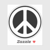 Kies uw Colour Peace Symbol Cirkel Sticker (Vel)