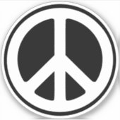 Kies uw Colour Peace Symbol Cirkel Sticker (Voorkant)