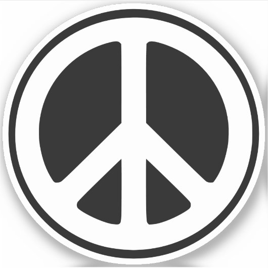 Kies uw Colour Peace Symbol Cirkel Sticker (Voorkant)