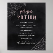 Kies uw drankje Halloween Baby shower Drink Menu Poster (Voorkant)