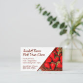 Kies uw eigen aardbeienBoerderij Visitekaartje (Staand voorkant)