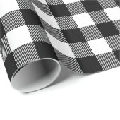 Kies uw eigen achtergrondkleur Buffalo Plaid Cadeaupapier (Rol Hoek)