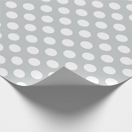 Kies uw eigen achtergrondkleur en witte poolpunten cadeaupapier (Hoek)