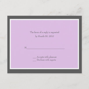Kies uw eigen antwoordkaart voor kleuren RSVP kaartje