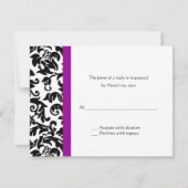 Kies uw eigen antwoordkaarten voor het kleurenhuwe RSVP kaartje (Voorkant)