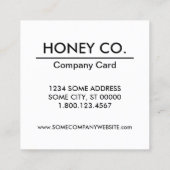 kies uw eigen kaart voor kleurenhexa vierkante visitekaartje (Achterkant)