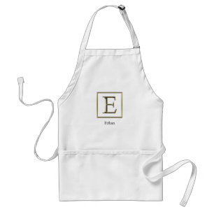Kies uw eigen kleine goudmonogram standaard schort