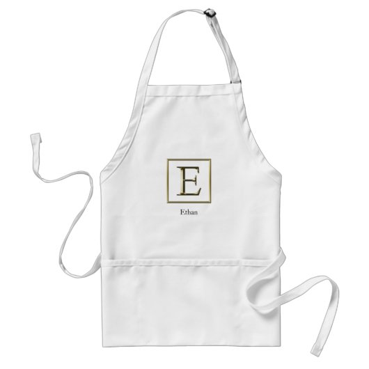 Kies uw eigen kleine goudmonogram standaard schort (Voorkant)