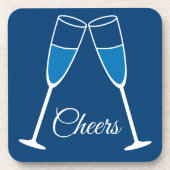 Kies uw eigen kleur - Fun Champagne Glass Cheers Bier Onderzetter (Voorkant)