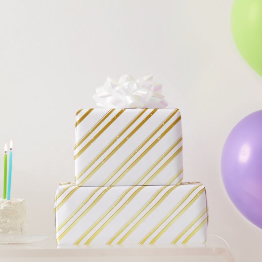 Kies uw eigen kleur met Gold Stripes Cadeaupapier (Feestgeschenken)