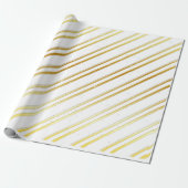 Kies uw eigen kleur met Gold Stripes Cadeaupapier (Uitgerold)