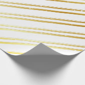 Kies uw eigen kleur met Gold Stripes Cadeaupapier (Hoek)