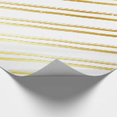 Kies uw eigen kleur met Gold Stripes Cadeaupapier (Hoek)