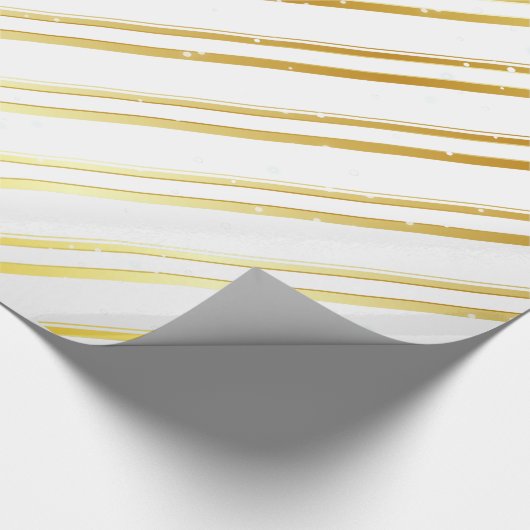 Kies uw eigen kleur met Gold Stripes Cadeaupapier (Hoek)