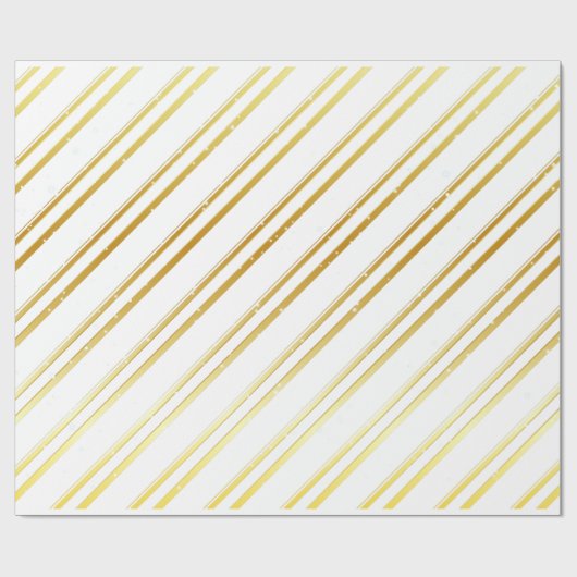 Kies uw eigen kleur met Gold Stripes Cadeaupapier (Vlak)