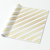 Kies uw eigen kleur met Gold Stripes Cadeaupapier (Uitgerold)