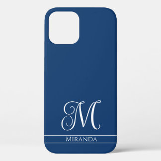 Kies uw eigen kleur - Minimale monogram en naam Case-Mate iPhone Case