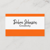 Kies uw eigen kleur Professional Stripes QR-code Visitekaartje (Voorkant)