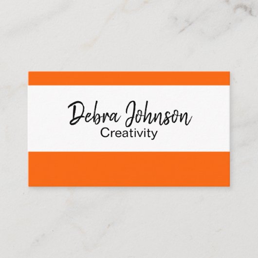 Kies uw eigen kleur Professional Stripes QR-code Visitekaartje (Voorkant)