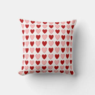 Kies uw eigen kleuren - Fun Hearts Checkerboard Kussen