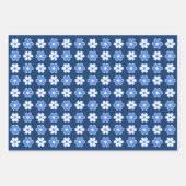 Kies uw eigen kleuren - Fun Retro Flowers Inpakpapier Vel (Voorkant 3)