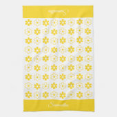 Kies uw eigen kleuren - Fun Retro Flowers Pattern Theedoek (Verticaal)