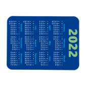 Kies uw eigen kleuren | Kalendermagneet 2022 Magneet (Horizontaal)