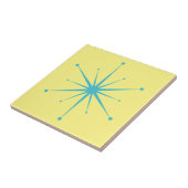 Kies uw eigen kleuren Retro Atomic Starburst Tegeltje (Zijkant)