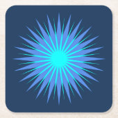 Kies uw eigen kleuren - Retro Starburst Flower Kartonnen Onderzetters (Voorkant)