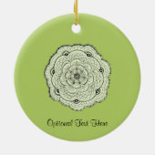 Kies uw eigen kleurenpalet met een donatieblad keramisch ornament (Achterkant)