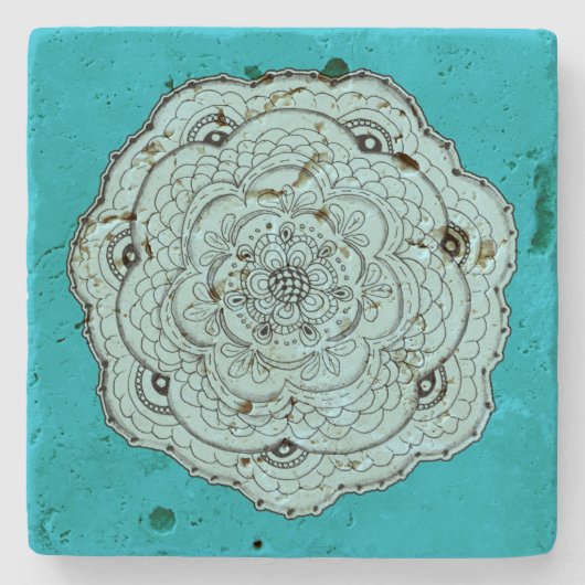 Kies uw eigen kleurenpalet met een donatieblad stenen onderzetter (Voorkant)