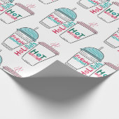 Kies uw favoriete kerstdrink cadeaupapier (Hoek)