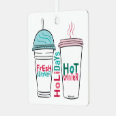 Kies uw favoriete kerstdrink metalen ornament (Voorkant links)