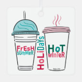 Kies uw favoriete kerstdrink metalen ornament (Voorkant)