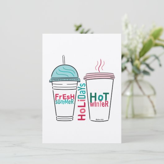 Kies uw favoriete kerstdrink notitiekaartje (Staand voorkant)