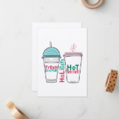 Kies uw favoriete kerstdrink notitiekaartje (Voorkant / Achterkant in situ)