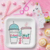 Kies uw favoriete kerstdrink papieren bordje (Feest)