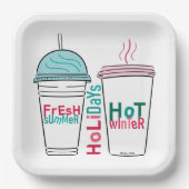 Kies uw favoriete kerstdrink papieren bordje (Voorkant)