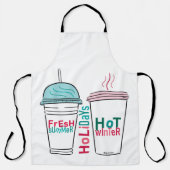 Kies uw favoriete kerstdrink schort (Voorkant)