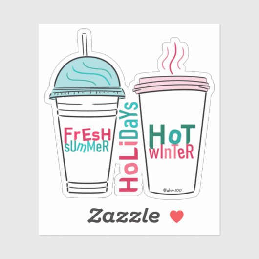 Kies uw favoriete kerstdrink sticker (Vel)