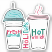 Kies uw favoriete kerstdrink sticker (Voorkant)